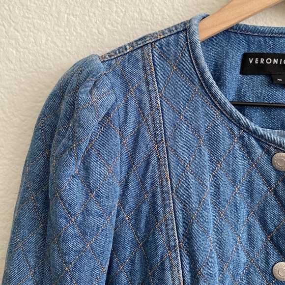 Veronica Beard Quilted Denim Camilla Jacket Size XS - Picture 7 of 15